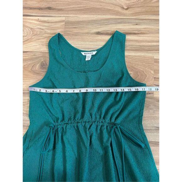 Athleta NWOT Echo Sleeveless Midi Dress Scoop Neck Lightweight Green Size S - Picture 4 of 8